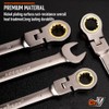 HORUSDY 12-Piece Metric Flex-Head Ratcheting Wrench Set with Organizer |