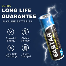 EASTAR BTS AA Batteries with Power Boost, Alkaline Double AA Batteries 10 Pack - Ultra Long-Lasting, 10 Years Shelf Life, High-Performance 1.5V LR6 & AA Battery for Remotes, Toys, Electronic Devices