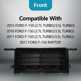 Perfit Liner Active Grille Shutter Black, Radiator Shutter Compatible with 2015-2017 FORD F-150 Grille air intake assy 2.7L TURBO|3.5L TURBO, Replacement For FO1206115 FL3Z8475D