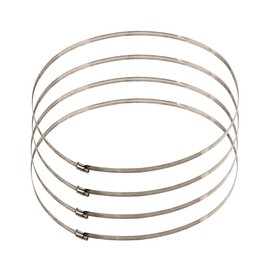 4 Pieces 700mm / 27.5inch Large Size Metal Stainless Steel Pipe Clamps Duct Clamps Hose Clamp Adjustable Ducting Clamps for Securing Hoses and Pipes Tube