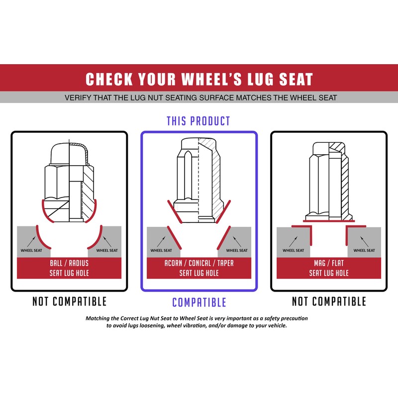 Wheel Accessories Parts Juego de 20 tuercas de tuerca de