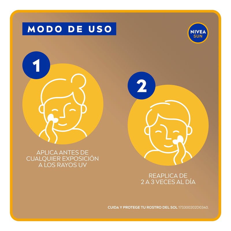 NIVEA SUN Protector Solar Facial Control de Brillo Tono Claro