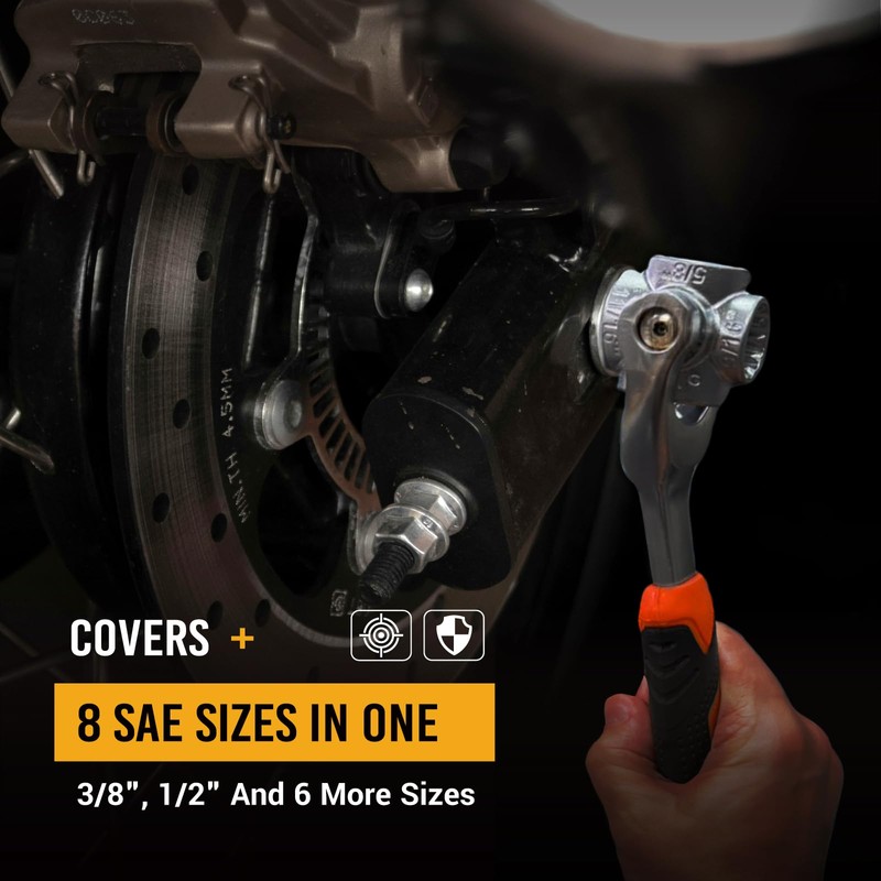 EWK 48-in-1 Universal Ratchet Wrench, 8 Sizes x 6 Shapes,
