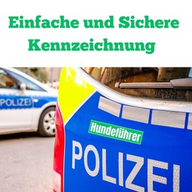 Dog Handler Car Magnetic Sign - Olanmarp Magnetic Sign for Marking Dog Handler Vehicles | UV-Resistant & Weatherproof | Approx. 20 x 5 cm - up to 190 km/h - Made in EU