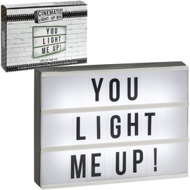 The Leonardo Collection Cinematic Light Up Box with 85 Letters 13-Inches
