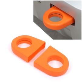 Car Tow Hook Towing Ring Covers for L@R @Def@ender 90 110 130 2020 2021 2022 2023 Rear Bumper Styling Trailer Ring Eye Tow Hook Ring Covers Exterior Accessories (Orange)