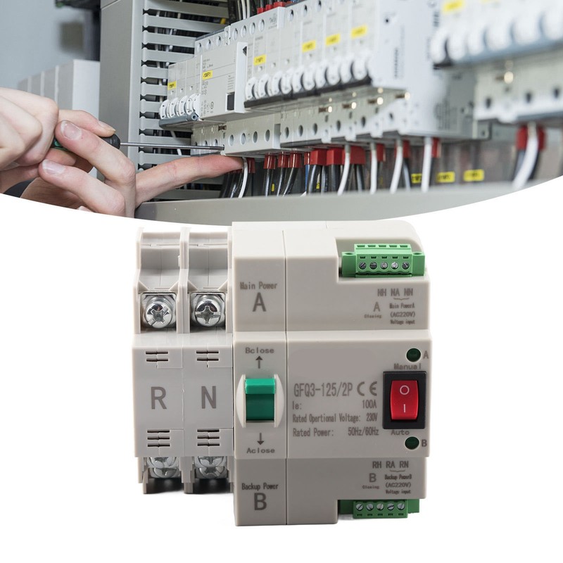 Dual Power Automatic Transfer Switch 2P Fast Switching PC AC
