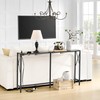 Gewudraw Console Table, 55.1" Narrow Sofa Table, Behind Couch Table,