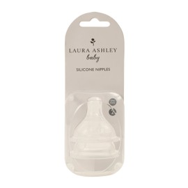 Laura Ashley - Juego de 2 pezones de repuesto para botella en estuche de acetato, transparente