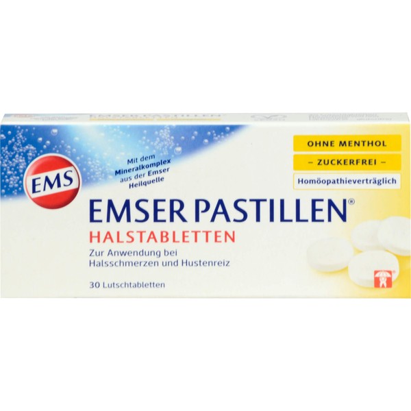 EMSER Pastillen Halstabletten ohne Menthol zuckerfrei, 30 pcs. Tablets