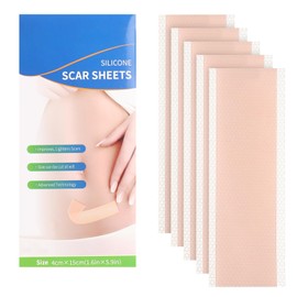 Silicone Scar Sheets 5Pcs Silicone Scar Tape 30‘’ Painless Scars Removal Strips Reusable Gel Tapes Treatment Sheets for C-Section Old & New Scars