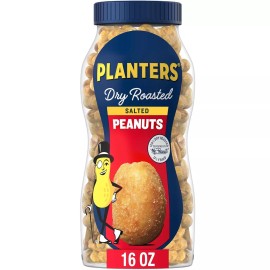 Brand: PLANTERS PLANTERS Salted Peanuts 16oz Jar - Dry Roasted Party Snacks