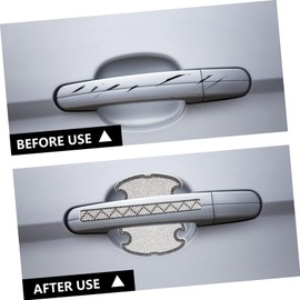 iplusmile 2sets Rhinestone Car Door Handle Protector Sticker Auto Supplies Easy to Apply Visibility at Night Fits Car Door Handles