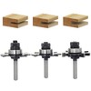 SICWOOD 3pcs Slot Cutter Router Bit Set 1/4 Shank -