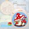 JSRQT Punch Needle Embroidery Starter Kits Mushroom Beginner Rug Hooking