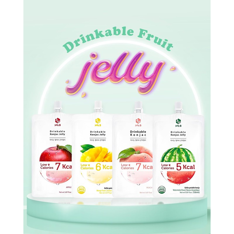 Jelly B Drinkable Konjac Jelly - Variety (8-Pack) | Korean