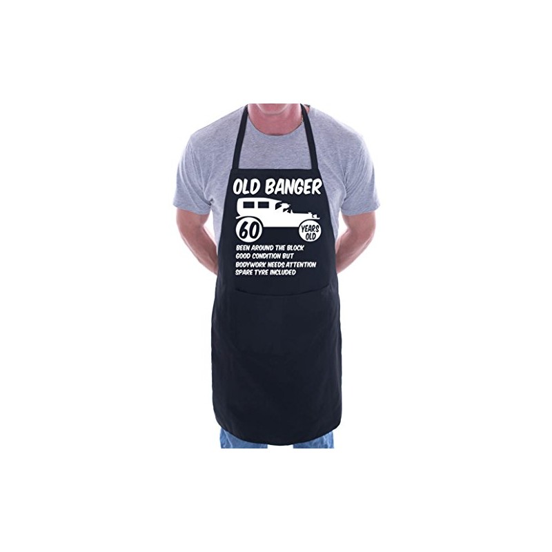 Print4U 60th Birthday Old Banger BBQ Cooking Funny Novelty Apron