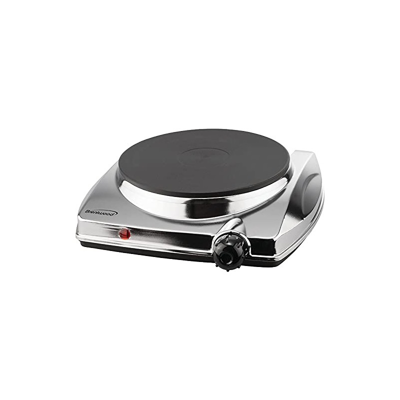 BRENTWOOD RA30830 Electric Single Hotplate with Chrome Finish, 1, Multicolor