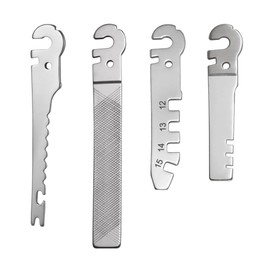 Roxon FT03 Build Your Own Multitool Accessory for Flex Multitool (Flat File, Fish Hook Remover & Fish Scaler, Fish Hook Sharpener Adjuster, Bicycle Spoke Wrench) good for Fishing & Camping