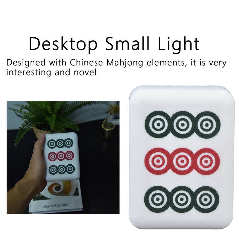 Mahjong Night Light USB Rechargeable Dual Color Temperature LED Night
