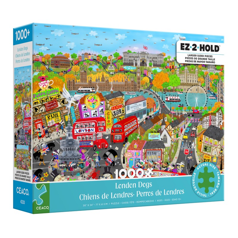 Ceaco - London Dogs - 1000 Larger Sized Piece Jigsaw