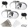LC LICTOP No Drill Showcase Lock for 0.2-0.3 inch Glass,