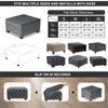 NeColorLife Waterproof Ottoman Cover,Thick Stretch Velvet Slipcover for Square Footstool,Non-Slip