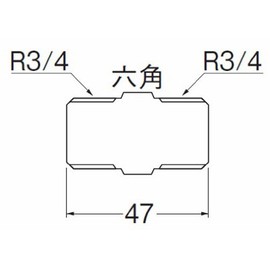 SANEI JTS700-20 Stainless Steel Hex Nipple with 20 POS