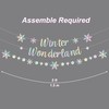 Holographic Winter Wonderland Banner, Iridescent Snowflake Garland Banner for Christmas