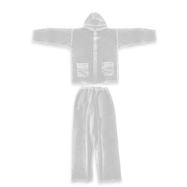 Tbest Clear Raincoat,Unisex Transparent Waterproof Raincoat Rain Suit Rainwear Portable Fashionable Outdoor Clear Rain Coat Pants Emergency Rain Wear For Adult Traveling Camping Hiking Fishing(L)