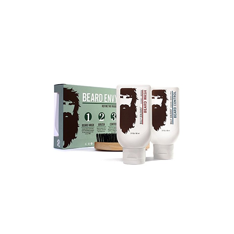Billy Jealousy Kit Envy Hombres Lavado Control Barba 3oz Cepillo