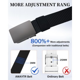 Monopa Nylon Golf Belt for Boys -Kids Tactical Belt with Metal Buckle for Baseball Softball Jeans (Gunmetal Buckle,Black, 80cm)