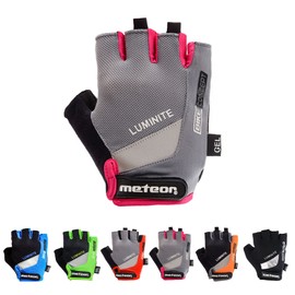 Meteor unisex adult’s and children’s GX31 gel cycling gloves, MTB gloves, mountain bike gloves, downhill, hiking, cycling gloves, green, pink, xl