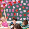 JarThenaAMCS 61Pcs Valentine's Day Classroom Tree Bulletin Board Decorations Red