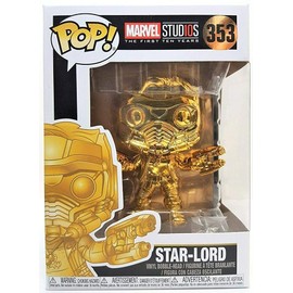Funko Pop Movies: Guardians of the Galaxy - Gold Chrome Star-Lord Collectible Figure, Multicolor