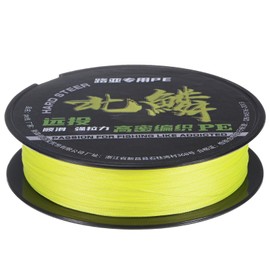 M METERXITY Braided Fishing Line, 109 Yards 0.23mm Dia Abrasion Resistant Colored Fishing Line for Saltwater/Freshwater/Ice Fishing, 8 Strand Super Strong Zero Stretch [Yellow]