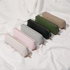 Fyore Leather Pencil Case Slim Design Pen Bag with Metallic