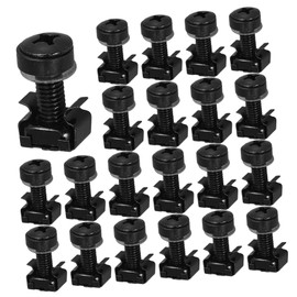 GANAZONO 50sets Stainless Steel Server Rack Mounting Screws and Cage Nuts for Network and Cabinet Rack Accessories for Data Centers and Offices
