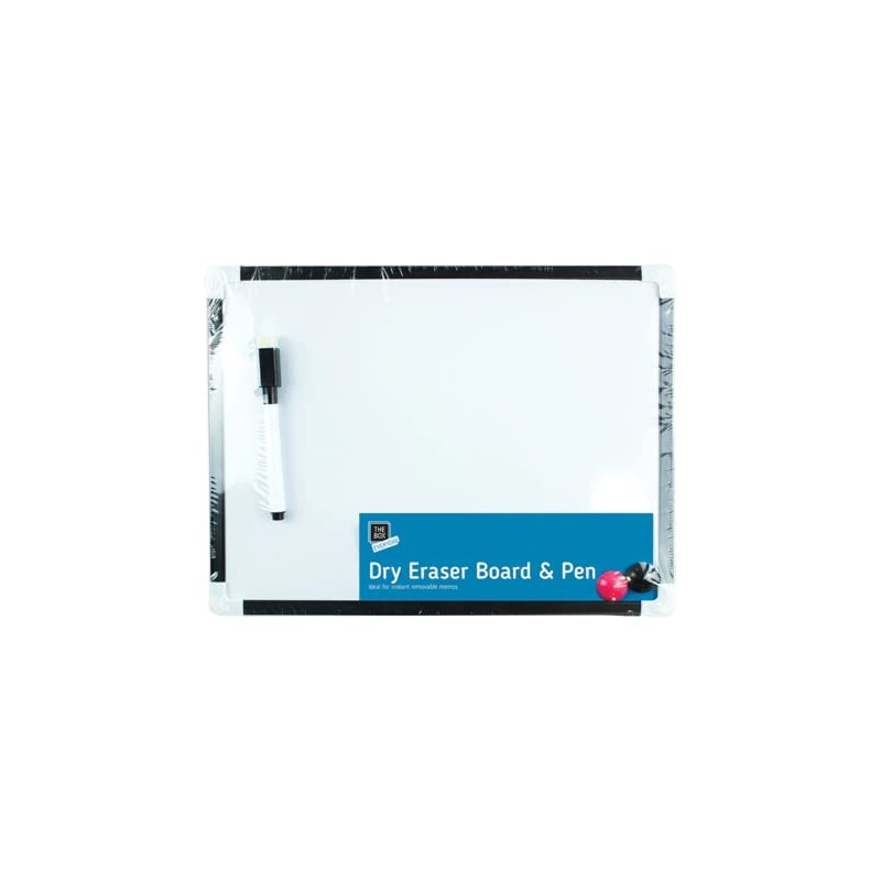 White Plastic Board with Pen Set, 4 Pieces (29.5cm x