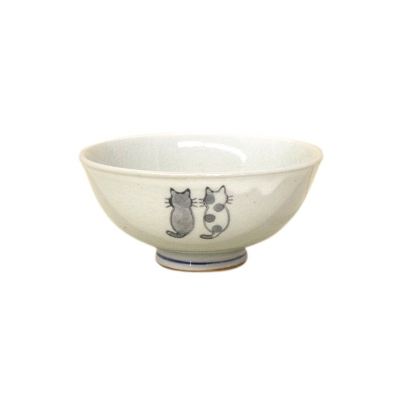 Matsumoto Pottery Nyanko Rice Bowl (Small) 11540