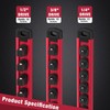 WORKPRO Magnetic Socket Organizer Set, 3-Piece Aluminum Alloy Socket Rail,