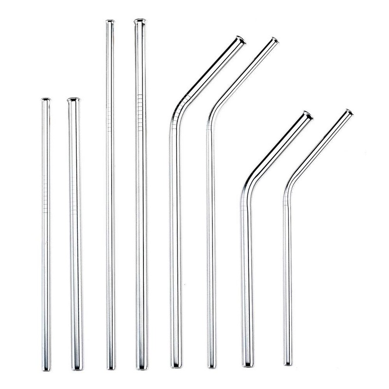 Barfly Stainless Steel Straw, 8 1/2", 1/4" Diam., Curved