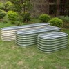 MFSTUDIO Galvanized Raised Garden Bed Kit Outdoor Planter Raised Beds