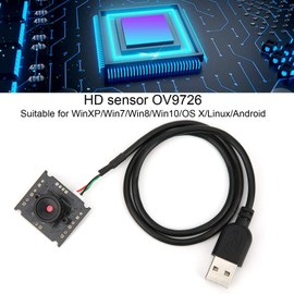 Watris Veiyi USB Camera Module, Mini Camera Board, HBV W202012HD, USB 2.0 Output, Compatible with WinXP/Win7/Win8/Win 10/OS X/Linux/Android (Manual Focus)