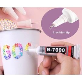 TONOKAILS Nail Rhinestones Set with Glue Clear, Nail Crystal Nail Art Gems Nail Crystals Clear Rhinestones Mix Sizes Crystal Rhinestones + 1 Pcs Rhinestone Picker Dotting Pen + 1 Pick Up Tweezer