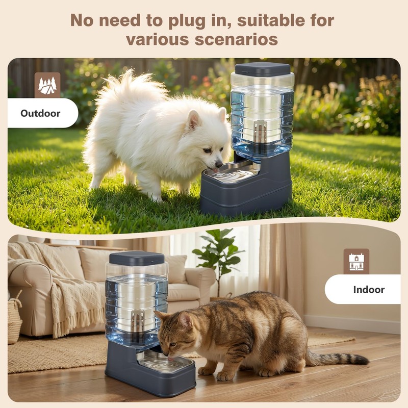 2.2 Gallon Pet Automatic Dog Water Dispenser Cat Gravity Waterer
