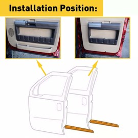 4PCS Front Rear Door Lower Weatherstrip Seal Trim Compatible with 1999-2016 Ford F250 F350 F450 F550 Super Duty Crew Cab, 2000-2005 Ford Excursion Replace# F81Z-2520758-AA 1C3Z-26253A24-A