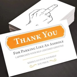Bantlou Fun Bad Parking Violation Stickers, Bad parking cards, Bad parking stickers Funny Parking Skill Warning Sign Cards, Double-Sided Printing Cards Thank You for Parking Like an Notes