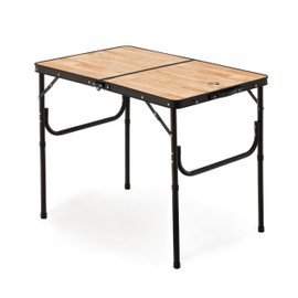 Naturehike Folding Camping Table, Portable Tables with Adjustable Legs, 35.4×23.6×14.6 Inch Foldable Camp Pinic Tables with Carry Bag for Outdoor Camping, BBQ, Travel - Large Wooden