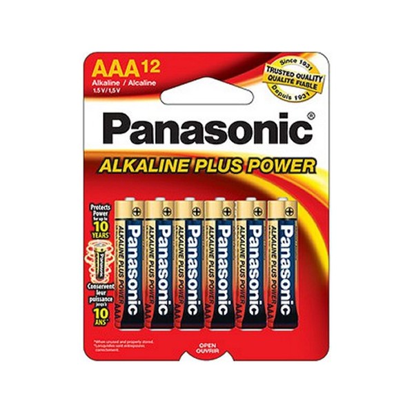 Panasonic AAA Alkaline Plus Battery (12 Pack)